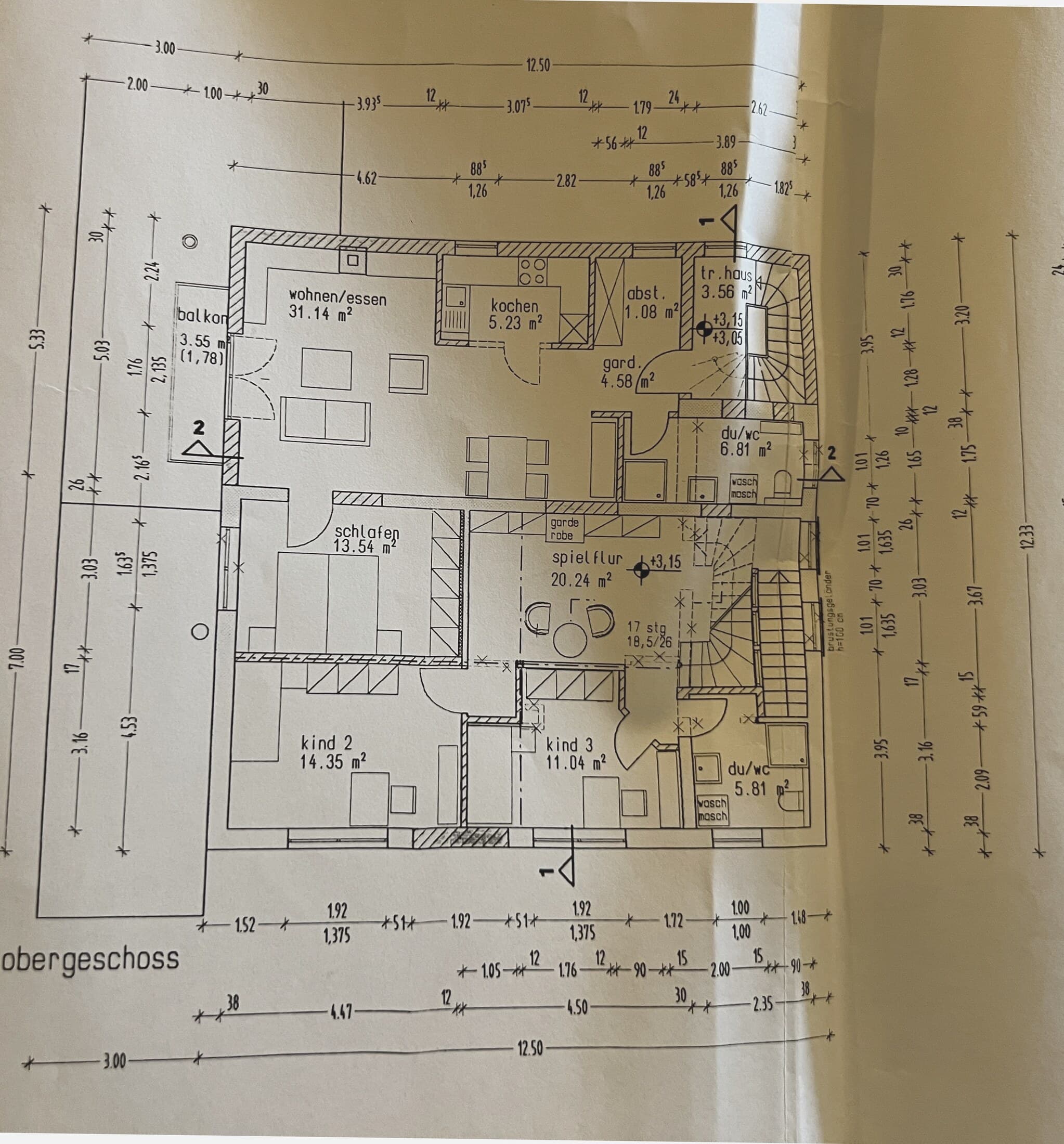 Grundriss 1. Obergeschoss — Wohnung