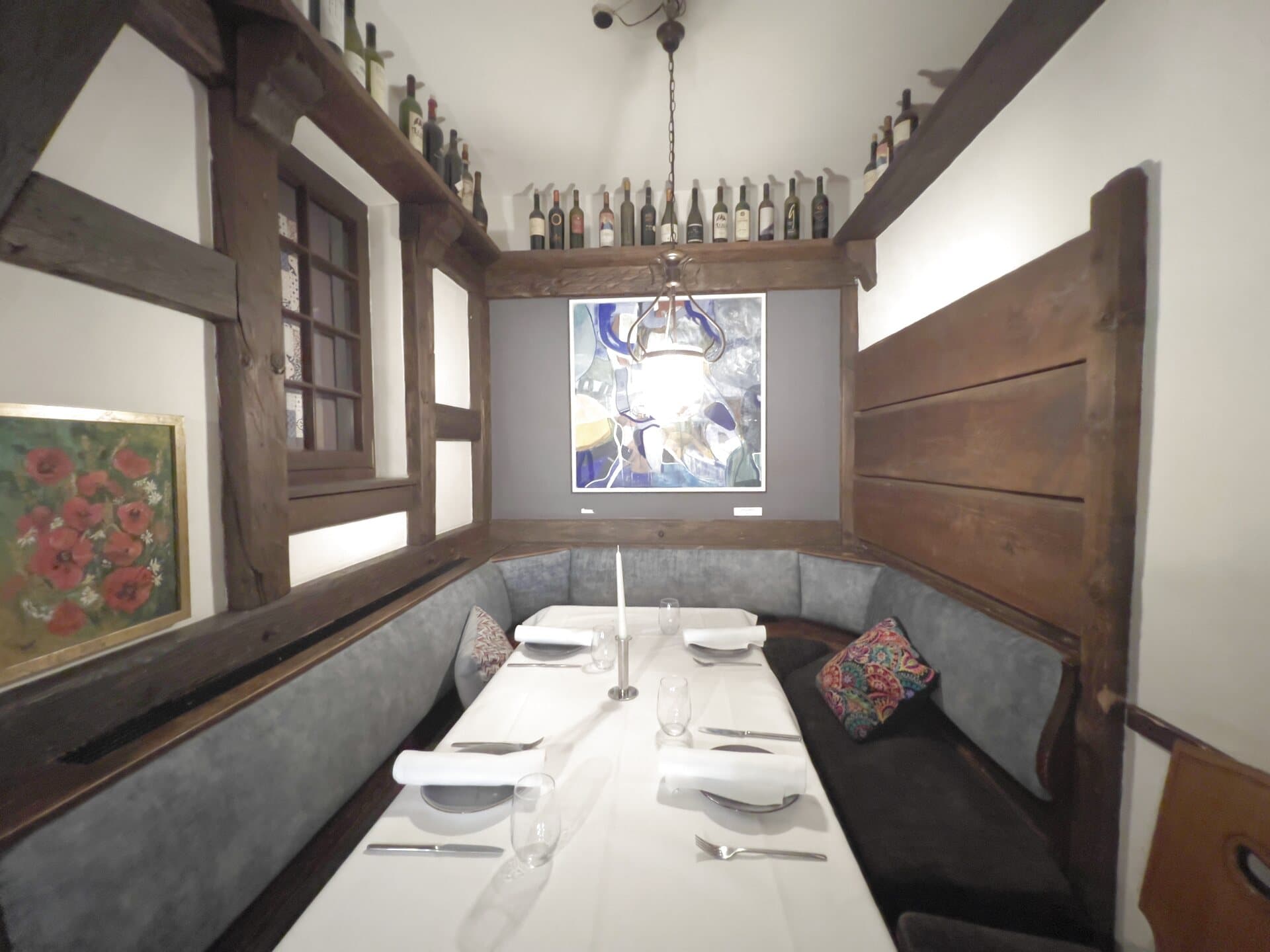 Gemütliche Sitznische im Restaurant